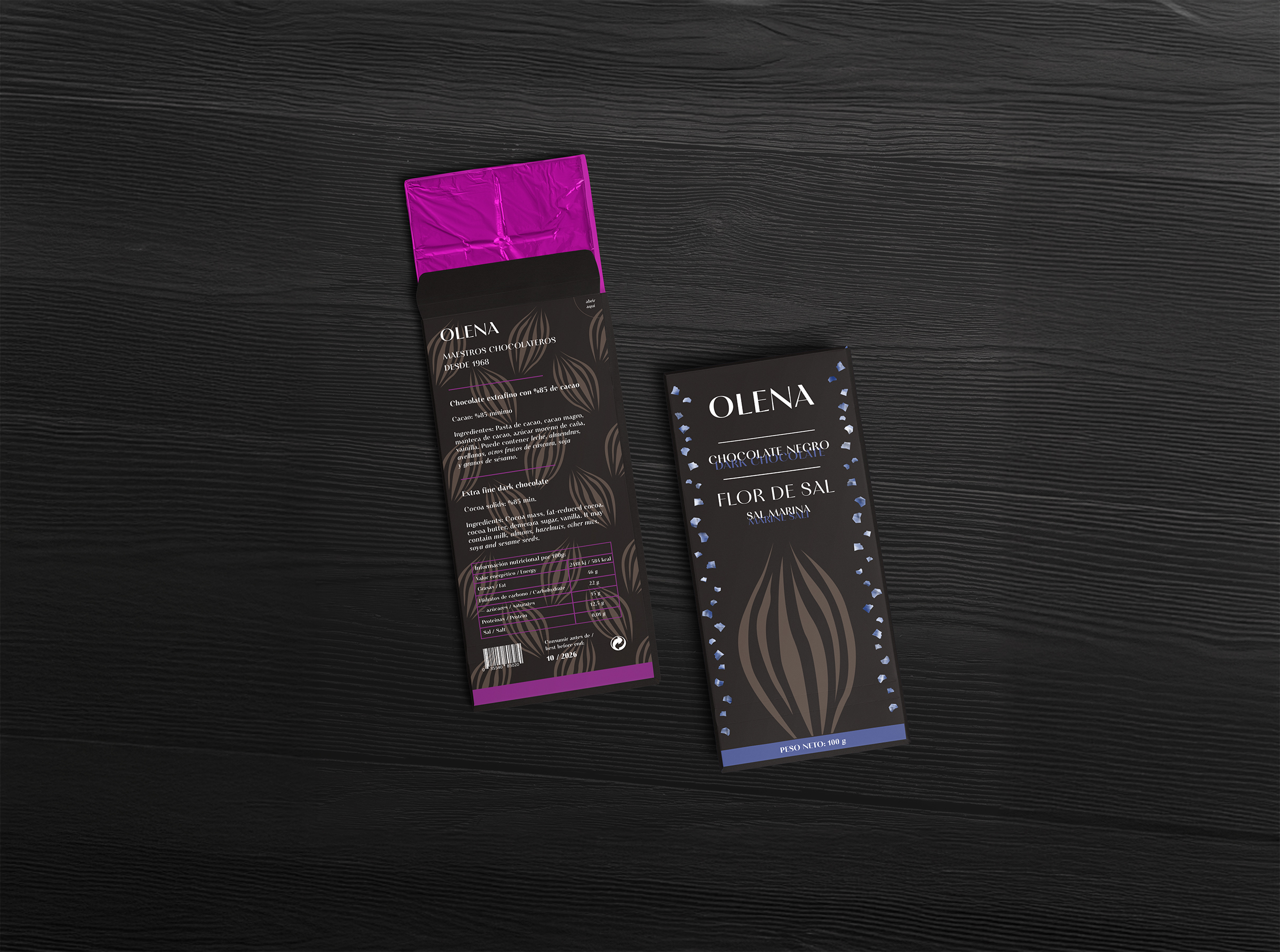 chocolates olena mockuo rosa y azul